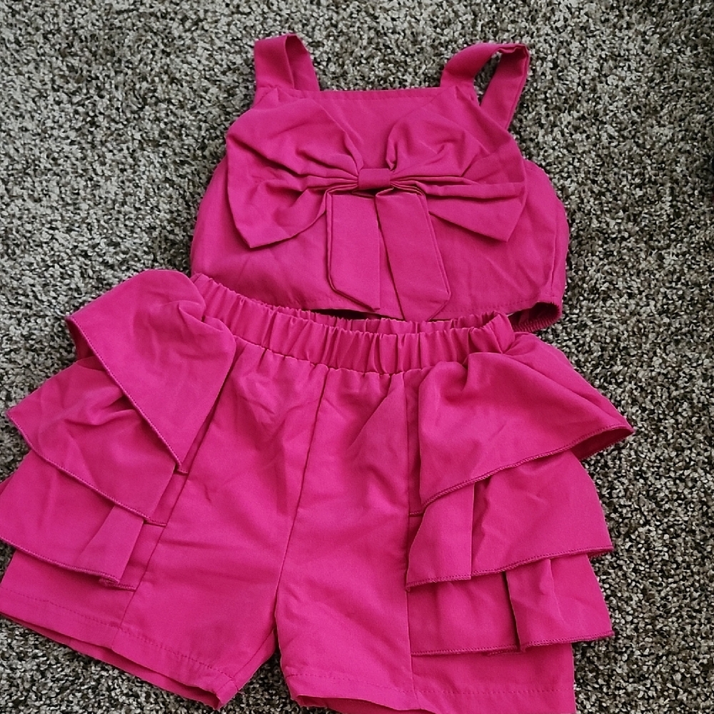 SHEIN Pink Ruffled Jumpsuit Bottoms